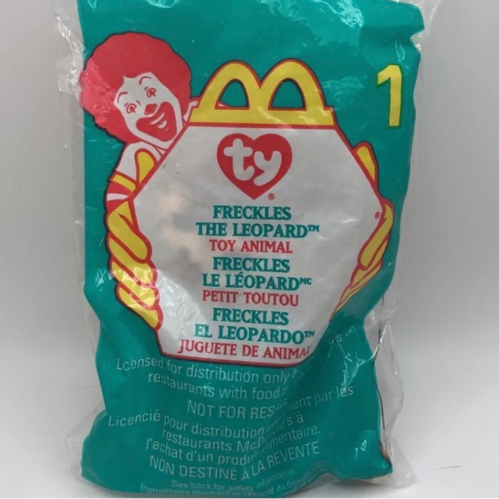 RARE Ty Freckles The Leopard Teanie Beanie McDonald’s Happy Meal Toy